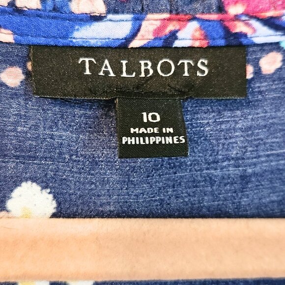 Talbots Navy Blue Floral Paisley Dress | Midi Dress | Size 10 - Picture 9 of 10